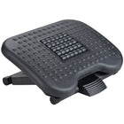 ShoppingAll Ergonomic Height Adjustable Under Desk Footrest with Massage Roller - Black-Easily customize the height of the platform to 4.3", 5.5", or 6.7" (approx.) to match your chair height and leg length, ensuring optimal comfort for users of all sizes.