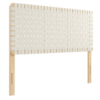 Modway Sparta Weave Vegan Leather Queen Headboard - Natural Beige-Queen Size Headboard Only