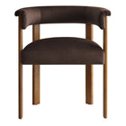 Modway - Imogen Performance Velvet Chaises de salle à manger en tonneau Ensemble de 2 - Brun chocolat brun foncé-10
