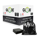 Globe Commercial Contractor Can Liner Garbage Bag - 35" x 50" - Black - 50 Pack-Open top can be tied easily