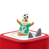 tonies All-Star Animals - The Golden Whistle Games: Soccer Tonie Figurine-Tracklist: 1. Intro: Series Theme 2. Episode 1: Hammy’s Big Idea (Act 1) 3. Episode 1: Hammy’s Big Idea (Act 2) 4. Episode 1: Hammy’s Big Idea (Act 3) 5. Mastering Control 6. Episode 2: Teamwork Test (Act 1) 7. Episode 2: Teamwork Test (Act 2) 8. Episode 2: Teamwork Test (Act 3) 9. Teamwork in Action 10. Episode 3: The Comeback Crew (Act 1) 11. Episode 3: The Comeback Crew (Act 2) 12. Episode 3: The Comeback Crew (Act 3) 13. Building 