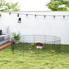 PawHut 24" H Foldable 12 Panel Metal Exercise Pet Playpen - Black-Exercise pen provides enclosed area for your dogs, rabbits or other pets 