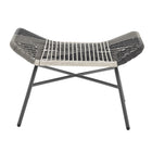 Manhattan Comfort Ashland Modern 5-Piece Patio Conversation Set - Grey-29.13" L x 29.52" W x 33.07" H