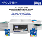 Brother - MFC-J1365DW Imprimante tout-en-un à jet d’encre couleur sans fil INKvestment avec impression recto verso automatique et écran couleur de 1,8 po-impression recto verso, bac de 150 feuille, etc.