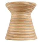 Modway Tavi Hourglass Natural Rattan Round Side Table - Natural-Indoor Use Recommended