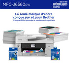Brother - MFC-J6560DW Imprimante tout-en-un à jet d’encre couleur sans fil INKvestment avec impression au format 11 po x 17 po et écran tactile couleur de 2,7 po-Technologie innovante. Améliorez votre flux de travail grâce au Wi-Fi DirectMD, qui vous permet d’imprimer sans fil et sans connexion à un réseau externe