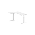 Motionwise - Bureau électrique assis-debout de la série M4 EXEC2 Motionwise, 63 po x 40 po, en forme de L pour Motionwise - Bureau - Blanc-Conception ergonomique en forme de L : Optimisée pour le multitâche, sa disposition spacieuse en forme de L offre un vaste espace de travail, idéal pour deux moniteurs, des documents ou des outils créatifs