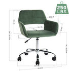 Homy Casa Velvet Upholstered Task Chair - Cactus -250 lbs weight capacity