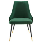 Modway Adorn Performance Velvet Dining Side Chair - Green - 2 Pack-Comes Fully Assembled