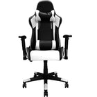 Nicer Furniture Racing Style Gaming Chair - White-Racing-style design functions as both a gaming and office chair.  