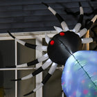 HOMCOM 63" Lit Inflatable Giant Spider Halloween Yard Decoration-IP44 waterproof rating and UL certification 