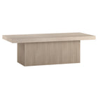 Hudson&Canal - Table basse rectangulaire Torren (122 cm de largeur) - Blanc aulne-Un design contemporain moderne pour votre salon, votre bureau et plus encore