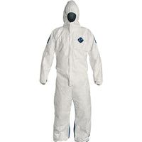 Dupont Personal Protection, Tyvek 400 D Hooded Coveralls, Medium, White/Blue, Tyvek - 12 Pack-Colour: Blue