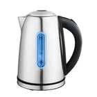 JS Gourmet - Bouilloire électrique en acier inoxydable de 1,7 L avec lumière LED bleue-Capacité 1,7 L