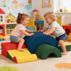 Qaba Toddlers Climbing Foam Climbing Blocks - 5-Piece - Multicolor-This climbing blocks encourages imaginative building and creative play sessions