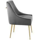 Modway Discern Upholstered Performance Velvet Dining Chair - Grey-Brushed Gold Stainless Steel