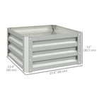 Outsunny - Jardin surélevé 2 pi x 2 pi x 1 pi 2 pièces avec cadre en acier galvanisé pour légumes - gris clair - Paquet de 2-Matériau en acier galvanisé avec revêtement en poudre pour une utilisation en extérieur 