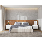 Manhattan Comfort - Ensemble de 2 tables de nuit modernes Jasper 25,15" - Finition blanc brillant-Comprend 2 tiroirs à extension totale