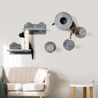 PawHut Wall-Mount Cat Tree with Scratching Post & Shelves-Particleboard construction with necessary wall mounting accessories included 