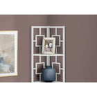Monarch Specialties - 3613 62 po H Etagere - Blanc/Metal Blanc En Coin-Dimensions du produit: 62 pouces H x 17.5 pouces L x 12 pouces P