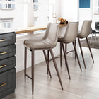 Zuo Magnus Counter Stool - Brown/Walnut - Set of 2-Assembly required