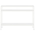 Hudson&Canal - Console Ricardo 42" avec étagères en métal - Blanc mat-Comprend un plateau en métal et des étagères
