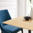 Modway Lippa 28" Square Wood Dining Table - Black Natural-Seats 2