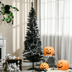 HOMCOM 6' Artificial Christmas Tree - Black-Base is detachable for easy storage 