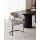 Manhattan Comfort - Chaise de salle à manger Augusta 23,6 po moderne en similicuir rembourré - gris clair-Revêtu d’un magnifique similicuir avec un rembourrage en mousse haute densité