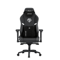 Anda Seat Phantom King Pro Premium Gaming Chair - Black/White-Maximum comfort: Premium high-back gaming chair featuring removable velour neck and lumbar cushions made of high-density foam for superior ergonomic support