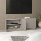 Hudson&Canal Halifax Rectangular Fluted TV Stand for TV's up to 75" - Alder White-Features easy assembly