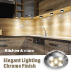 Bell+Howell Premier Battery Operated LED Under Cabinet Puck Light with Remote - 3.54" - 3 Pack-Remote control works from up to 33 feet away