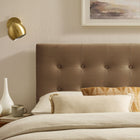 Modway Emily Stain-Resistant Performance Velvet Queen Size Headboard - Taupe-Queen Size Headboard