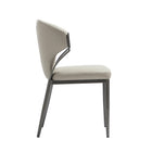 Manhattan Comfort Kirsten 20.5" Modern Leatherette Upholstered Dining Chair - Light Grey - Set of 4-Made to Last. Commercial Grade Product