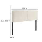 Modway Lindee Boucle Fabric King Headboard - Cream-7
