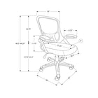 Monarch Specialties - 7367 Chaise de Bureau Ergonomique En Maille - Noire-10