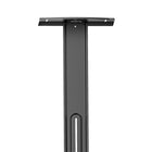 Kanto Rolling TV Cart with Adjustable Shelves for 37" - 86" Screens - Black-Four-wheel locks can be applied and released with your foot