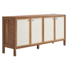 Modway Capri 65" Wood Grain Sideboard Storage Cabinet - Walnut-Wood Grain Laminate