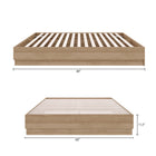 Nexera Milano Platform Bed Frame - Queen Size - Brown Oak-7