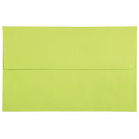 JAM Paper A10 Coloured Invitation Envelopes - 6 x 9.5 - Ultra Lime Green - 50 Pack-Our envelopes are made from 24 lb paper and feature a straight flap gum closure with a smooth finish