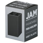 JAM Paper - Pot à crayons en plastique  - gris-Un moyen idéal pour garder tous vos stylos, crayons et fournitures de bureau organisés sur votre bureau, que ce soit à l'école, au bureau, à la maison ou en déplacement !