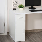HOMCOM 55" L-Shaped Computer Desk - White-Assembly required
