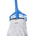 Globe Commercial Syn-Pro Synthetic Wet Mop - Narrow Band - 24 oz - Cut End - White-4 lines of stitching in band