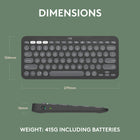 Logitech Pebble Keys 2 K380s Multi-Device Bluetooth Wireless Keyboard with Customizable Shortcuts - Slim - Portable - Graphite-9