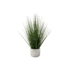 Monarch Specialties - Plante Artificielle - 21 po H - Gazon - Mis En Pot - Touche Réelle - Herbe Verte - Pot Blanc-Ajoutez un peu de verdure à votre espace avec cette plante d'herbe artificielle de 21 po de haut installée dans un pot en ciment blanc de 4po avec un motif décoratif texturé