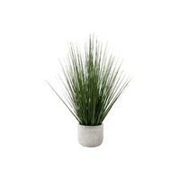 Monarch Specialties - Plante Artificielle - 21 po H - Gazon - Mis En Pot - Touche Réelle - Herbe Verte - Pot Blanc-Ajoutez un peu de verdure à votre espace avec cette plante d'herbe artificielle de 21 po de haut installée dans un pot en ciment blanc de 4po avec un motif décoratif texturé