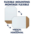 Quartet Magnetic Dry Erase Combination Board - 11" x 16" - Frameless-VERSATILE APPLICATIONS: This frameless board measures 11'' x 16'', making it ideal for various settings. Whether you need it at home, in the office, a cubicle, or a school environment, this stylish design will complement any space decor. 