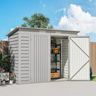 Outsunny 8 x 4FT Outdoor Storage Shed-Galvanized steel structure is solid and suitable for outdoor use
