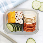 Minimal Silicone Bento Lunch Box - Grey - 900ml - Set of 2-Patented leak-proof design