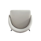 Manhattan Comfort - Lot de 4 chaises de salle à manger modernes Gracie 61,5 cm, revêtement similicuir, coloris pierre et noir-22,6 po L x 23 po l x 34,3 po H
